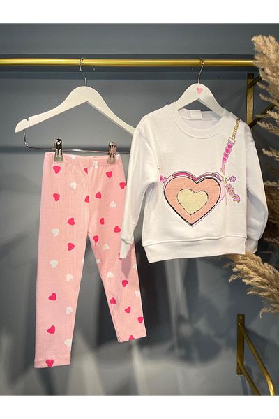 Zuzu Heart Detailed Cotton Double Set