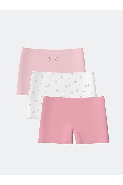 LC Waikiki New Season Printed Girls Boxer 3 τεμαχίων - S59767Z4