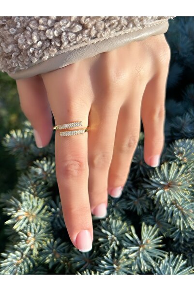 Liora خاتم نسائي من الذهب سارمان موديل حجر كامل قابل للتعديل