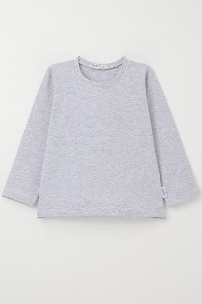 Breeze T-Shirt for Baby Boys - 9 Months-3 Years, Long Sleeve, Light Gray Melange