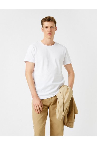 Koton Tricou de bază cu mânecă scurtă și cu gâtul rotund