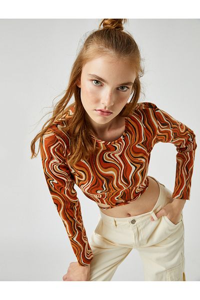 Koton T-shirt z długim rękawem Crop Window Szczegółowe informacje