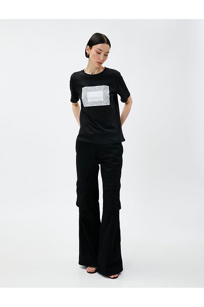 Koton Cotton Crew Neck Printed T-Shirt