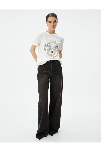 Koton Women's Clothing T-Shirt 3sak50321ek White