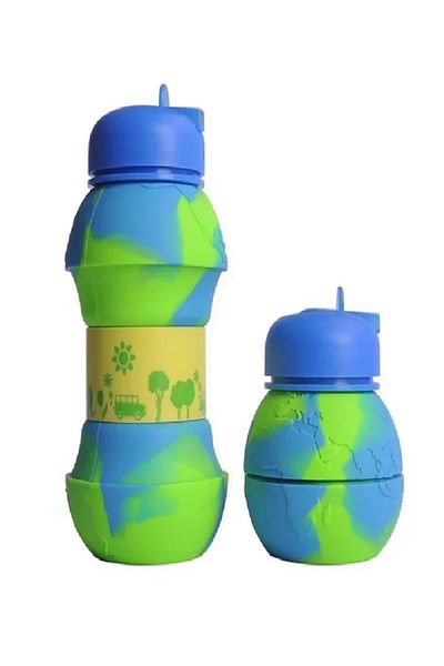 keyfisepet en keyifli sepet World Pattern Foldable Water Bottle - Fun and Environmentally Friendly Water Bottle
