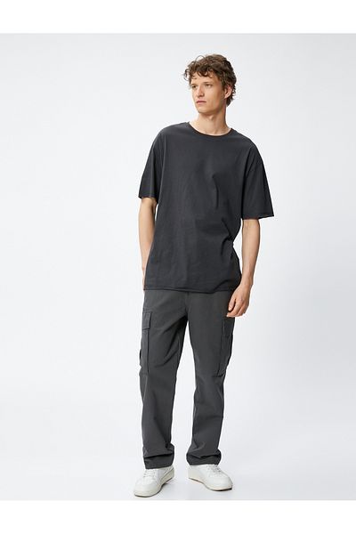 Koton Μπλουζάκι μεγάλου μεγέθους Basic Half Sleeve Crew Lack