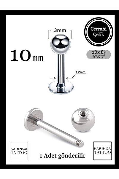Karınca Piercing 10 Mm Ilk Delim Piercing Labret Dudak Snake Bites Kulak Kıkırdak Conch Helix Tragus Büyük Uzun