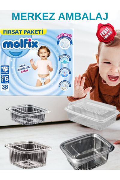 Molfix Size 6 Baby Diapers - 38Pcs+ 500Cc 750 Cc 375 Cc 250 Cc High Cover