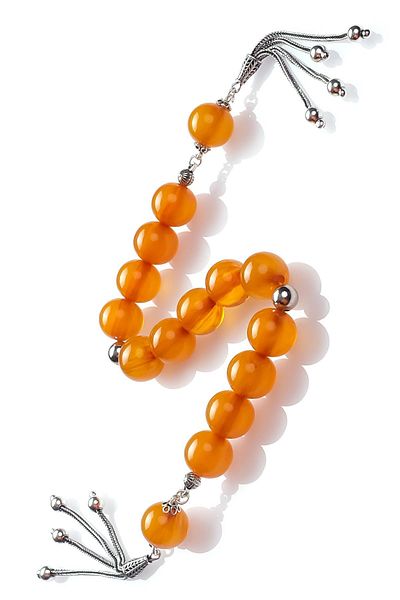 TESBİHCİBABA Antique Design Clamping Amber Zazatesbih