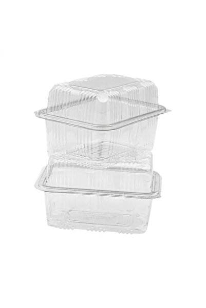 YOK YOK AMBALAJ Disposable Storage Container with Plastic Lid Leak Proof Container 500 ml High Lid 50 Pieces