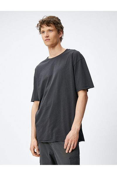 Koton Μπλουζάκι μεγάλου μεγέθους Basic Half Sleeve Crew Lack