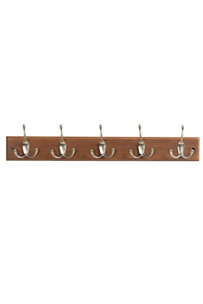 SAFA High quality solid wood wall hanger, 5 hooks. Brown