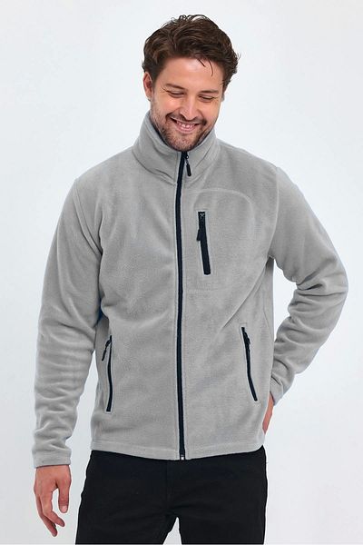 BASTI0 Unisex Men's Women's Outdoor Pocket Full Zipper Fleece