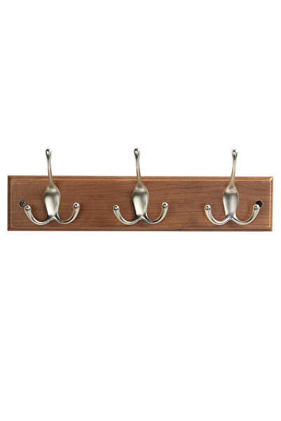 SAFA High quality solid wood wall hanger, 3 hooks. Brown