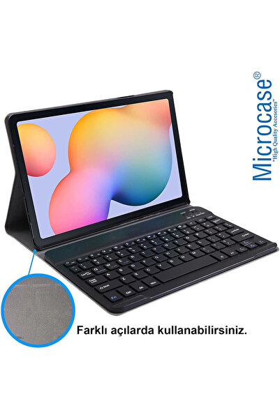 Microcase Lenovo M10 FHD Plus 10.3'' TB-X606 X606F Tablet Uyumlu Bluetooth Klavyeli Standlı Kılıf - BKK4