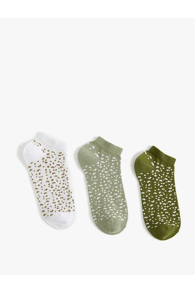 Koton Set de 3 șosete papuci cu modele de puncte multicolore