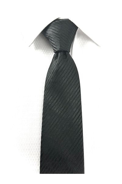 PİERRONİ Black Striped Handkerchief Tie