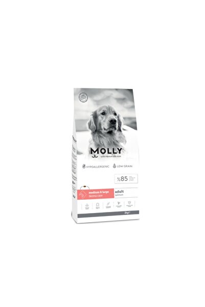 Molly Medium Adult Derma Care Somonlu Orta ve Büyük Irk Yetişkin Köpek Maması...