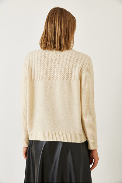 Bianco Lucci Pulover de damă din tricotaje cu ciucuri 20246931