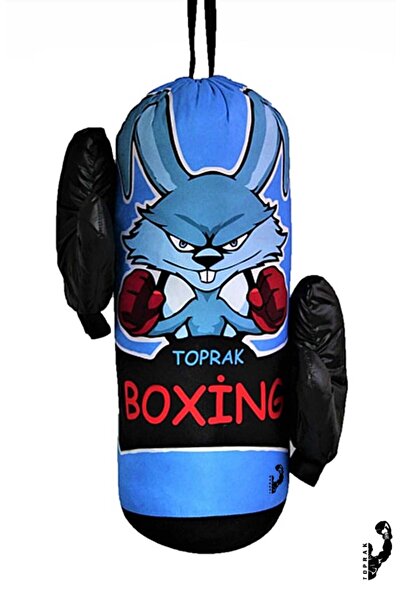 TOPRAK SPORT Eldiven Hediyeli 2-6 Yaş Çocuklar İçin Boks Torbası İçi Dolu Toprak Sport
