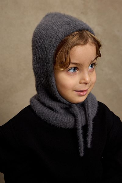 Fahhar Kids Anthracite Soft Balaclava Beanie