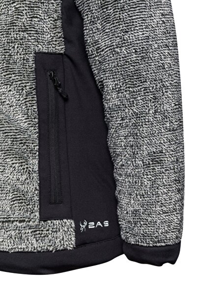 2AS San Diago Erkek Tam Fermuarlı Çizgili Polar Kemik