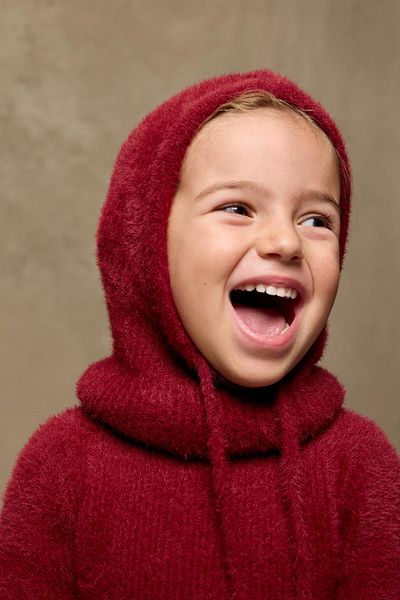 Fahhar Kids Red Soft Balaclava Beanie