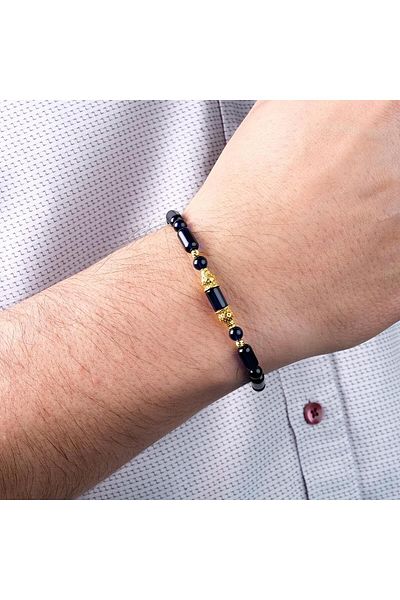 TESBİHCİBABA Saphire Azure Amber Silver Design Drop Amber Bracelet