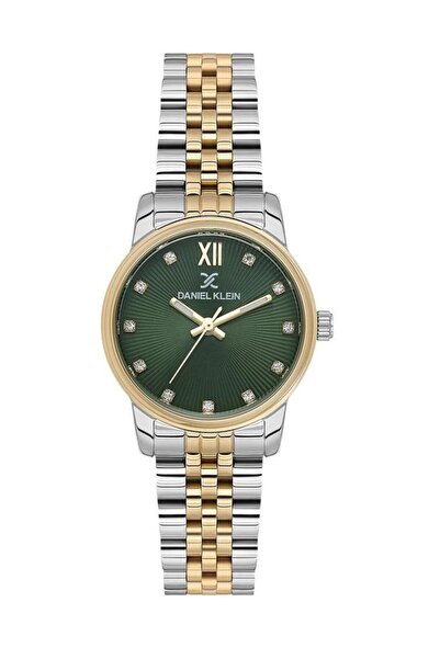 Daniel Klein Dkf.1336.05 Altın Kaplama Yeşil Kadran Kadın Kol Saati