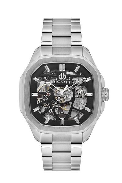 Bigotti Bg.1.10596-2 Men's Automatic Steel Wristwatch - Battery Free