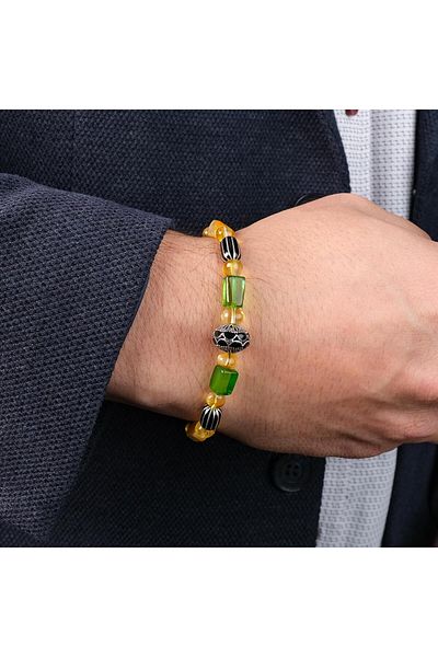 TESBİHCİBABA Ore Mixed Drop Amber Bracelet