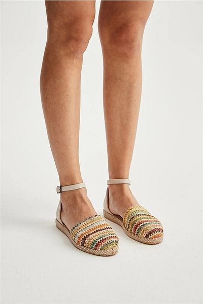 DUXAL SHOES Colorful Buster Women's Ballerina Straw Shoes