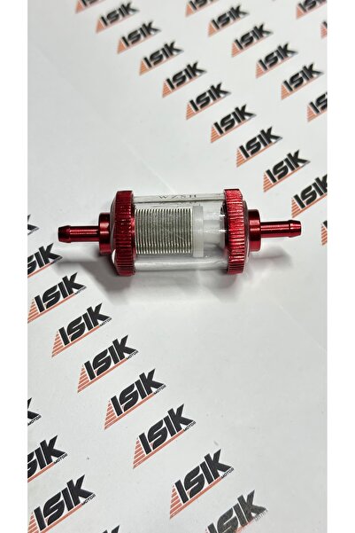 Universal Benzin Filtresi Sökülebilir - Temizlenebilir - Kırmızı