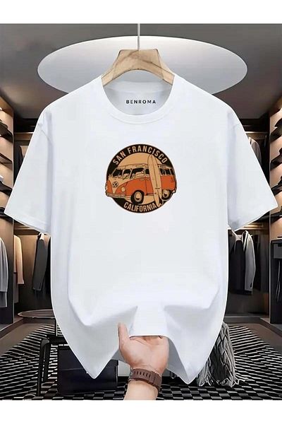 BENROMA 1 προϊόν δώρο για αγορές 6 και άνω Woswos San Francisco Printed Oversize T-shirt
