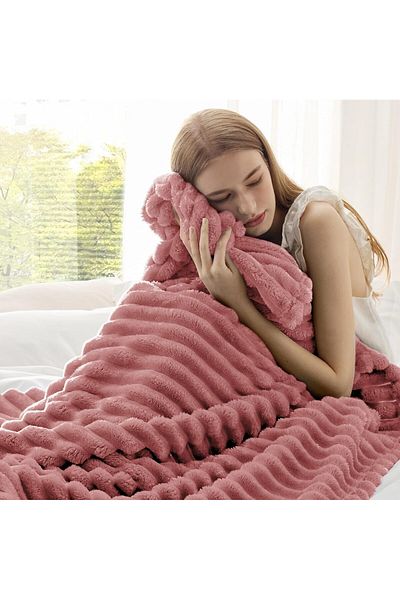 textile dünyası Wellsoft Striped Tv Blanket - Armchair