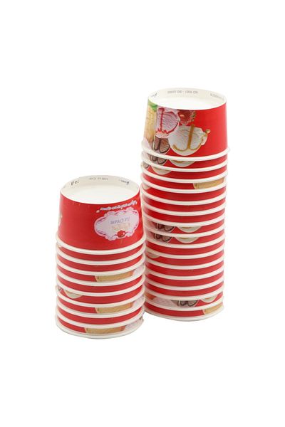 YOK YOK AMBALAJ Cardboard Ice Cream Presentation Bowl 100cc 25 Pieces