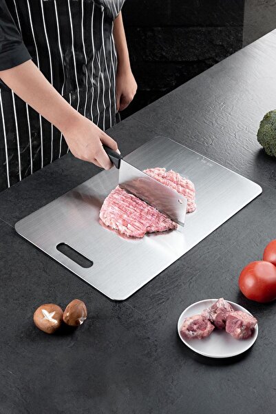 Chavin 46X30 Antibacterial Large Cutting Board - 304 Thick Steel Chopping Cin859