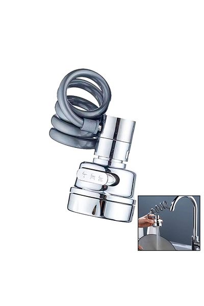 efmues Kubar Head with Spring Hose 3-Level Chrome Kubar Head