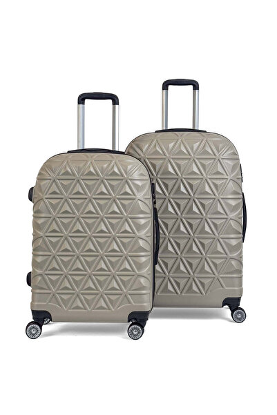 Reymond Luggage Piramit Desen ABS Seyahat Valizi, Canyon Serisi,  Bej - Orta ...