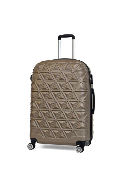 Reymond Luggage Piramit Desen ABS Seyahat Valizi, Canyon Serisi,  Gold - Büyü...