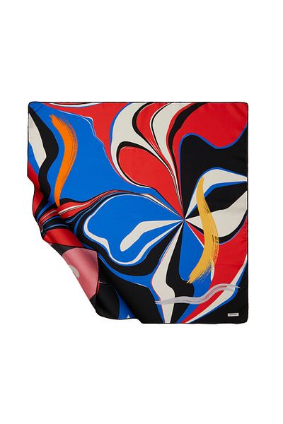 ipekevi Black - Blue Silk Scarf 1286
