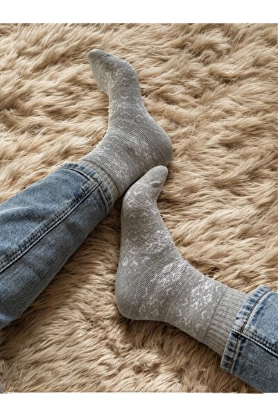 Butik 2 Çift Erkek Kadın Unisex Termal Kalın Havlu Çorabı