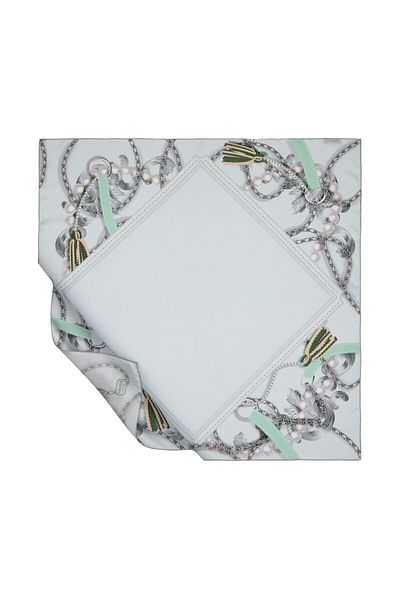 ipekevi Ice White Silkfairy Silk Φουλάρι 1319