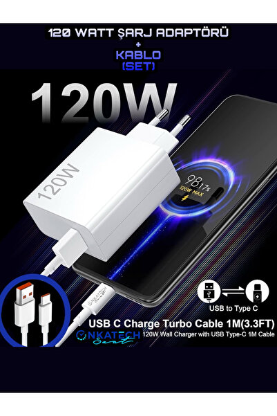 intermax İntermax Type-c 120w (WATT) Hızlı Şarj Aleti Adaptörü Kablo (SET)