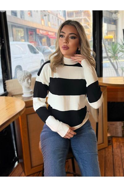 İpeksi Silky Women's Long Sleeve Turtleneck Knitwear Blouse