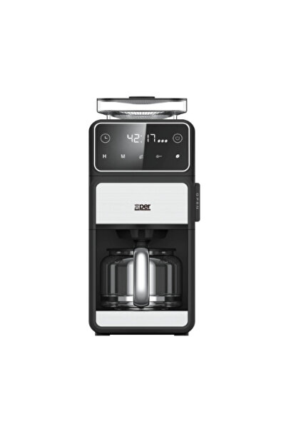 X PER Coffee Maker with Grinder Touch Screen - 1500 ml - 1050 Watt - Black