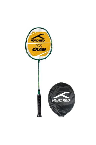 Hundred Powertek 200 Pro Badminton Racket For Intermediate Players With Cover,green,aluminium