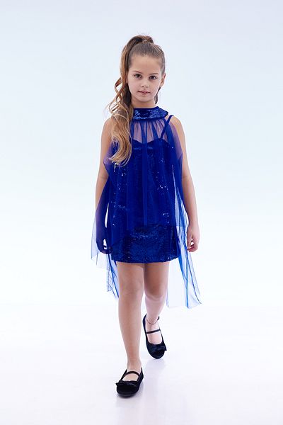 AHENGİM Trendy Sequin Cape Girls' Evening Dress - Ak2244