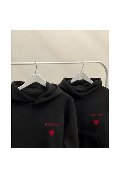 Hunors Sportswear & Company Dear Couple Combination Popeye and Safinaz 2-Piece Black Sweatshirt