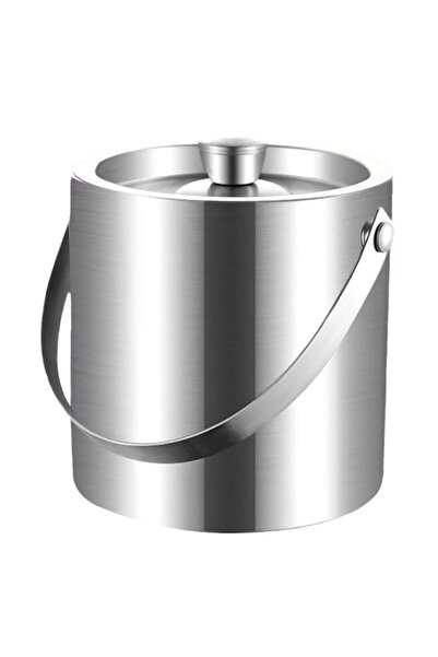 Weather Forecast 304 Çelik Çift Cidarlı 1,6 lt Buz Kovası Kapaklı Buzluk cin919